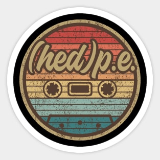 hed p.e. cassette retro circle Sticker